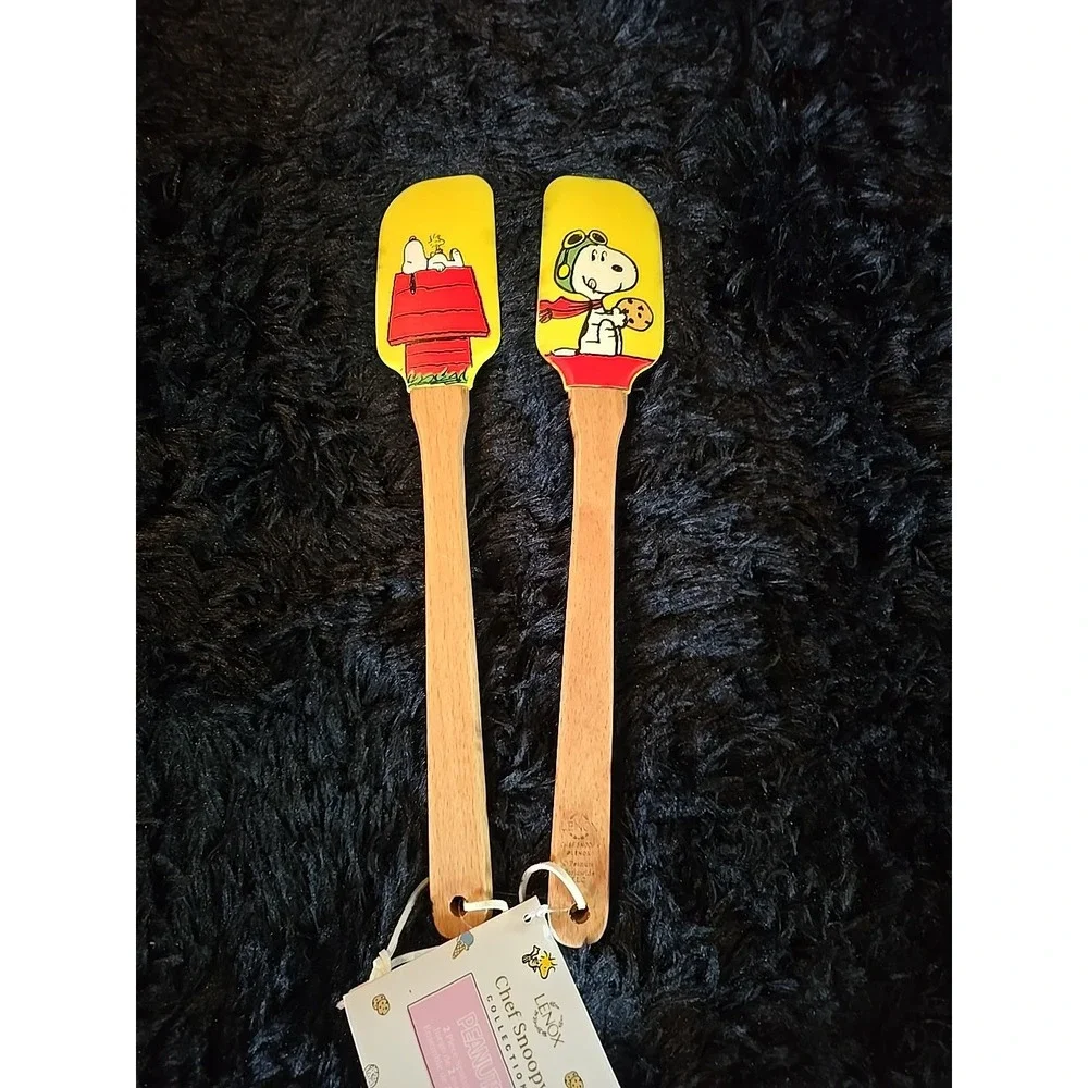 Lenox‎ Chef Snoopy Woodstock  2 Piece Silicone Spatula Set Collectible Yellow